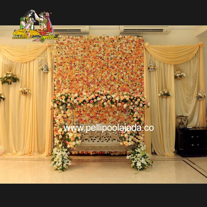 Pandiri with Dandalu | Wedding stage backdrop, Wedding decor style, Wedding  backdrop design