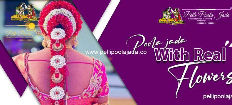 Poola jada with real flowers