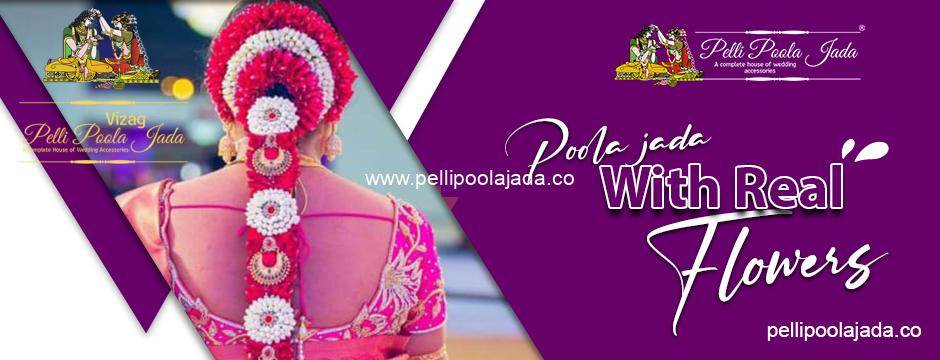 Poola jada with real flowers