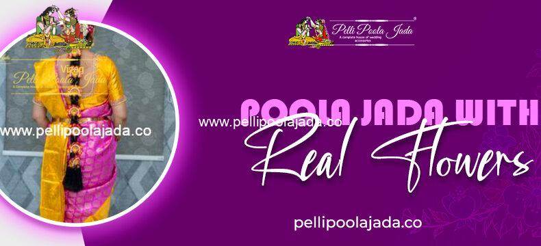 Poola Jada With Real Flowers