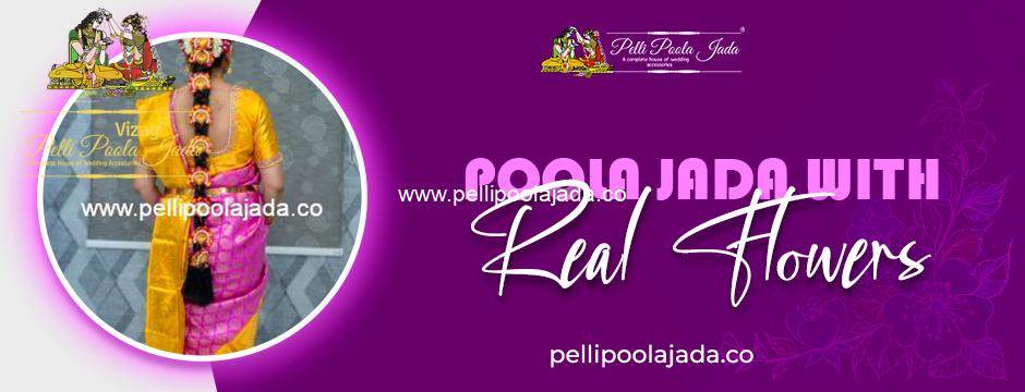 Poola Jada With Real Flowers