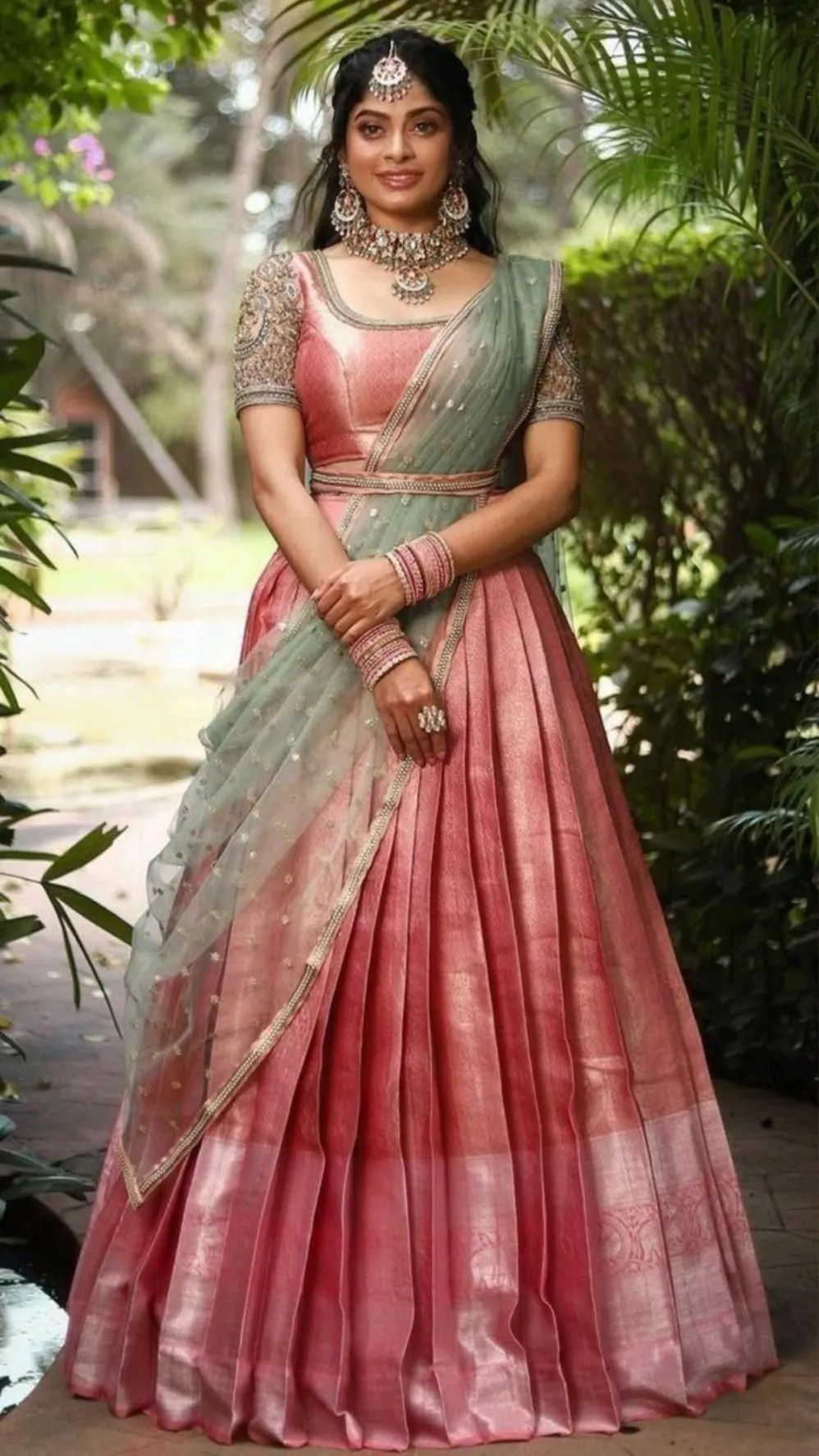 Lehenga Half Saree Designs