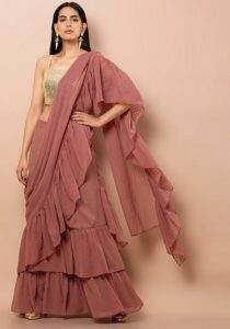 Top 10 Half Saree Lehenga Designs for South Indian Brides 7 Lehenga Half Saree Designs